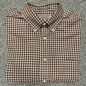 Daniel Cremieux Men's Brown Checkered Shirt